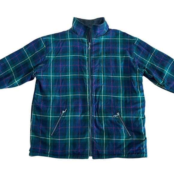 Mulberry Plaid Fleece Reversible Jacket - Picture 1 of 7